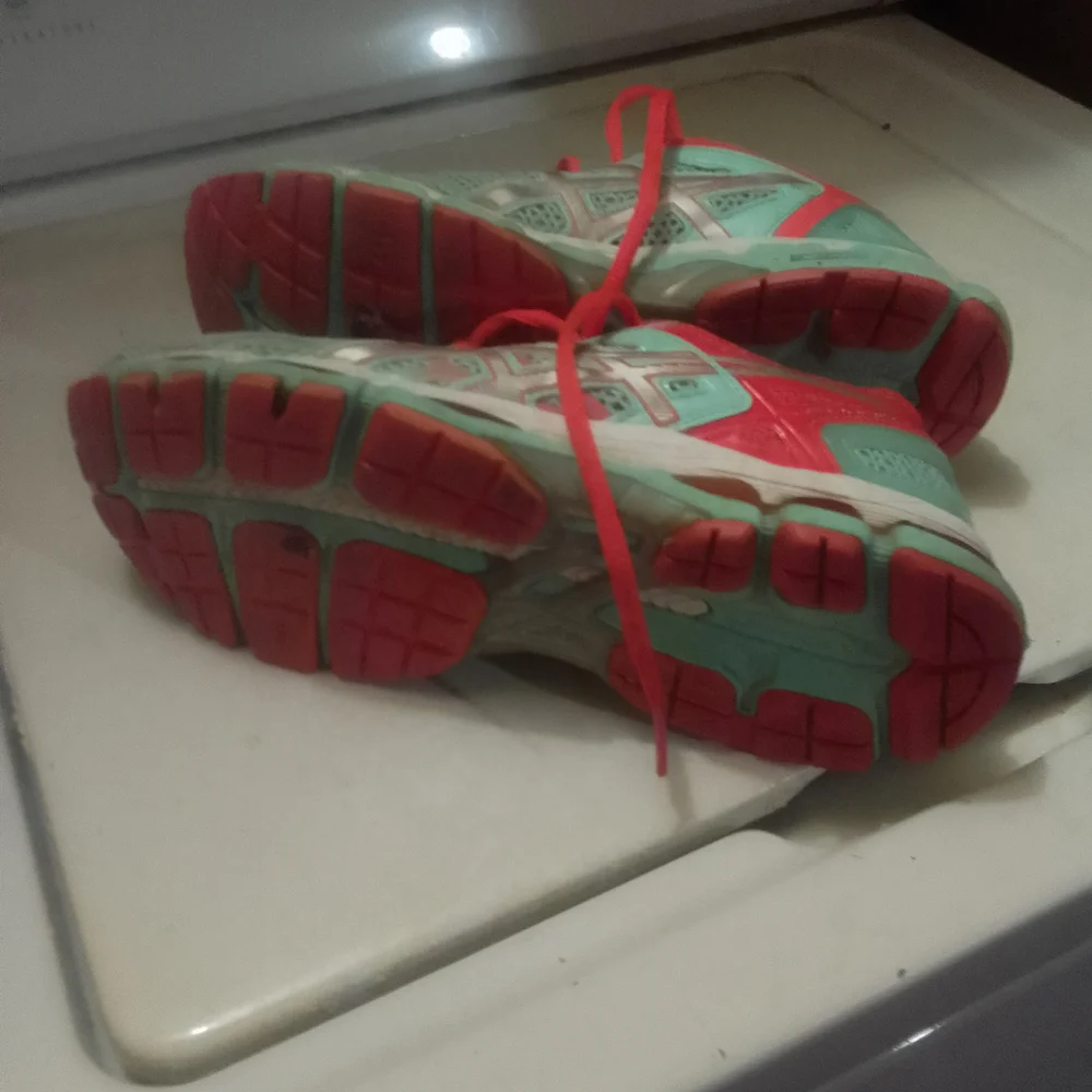 ASICS Women's‎ Athletic Shoes - Teal and Pink